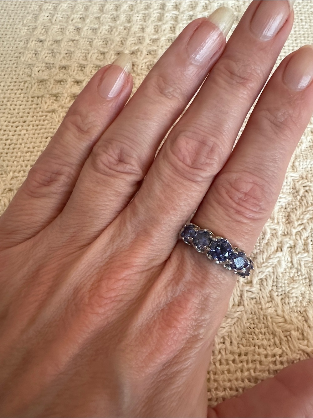 3.76 CT Tanzanite Ring - Sterling - Picture 5 of 9